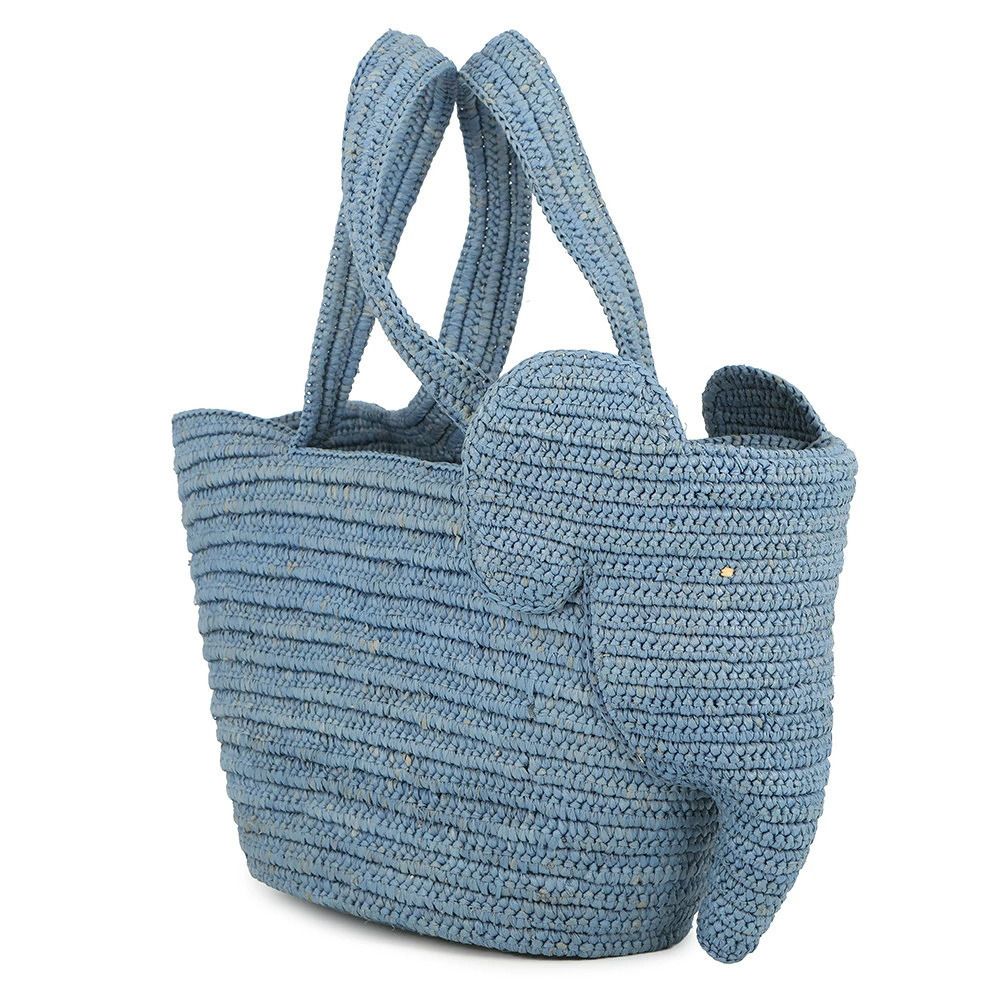 Loewe Basket Elephant Raffia Bag Tan